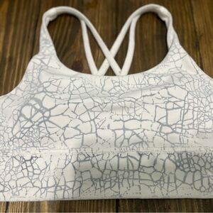 Lululemon Athletica White and Gray Sports Bra